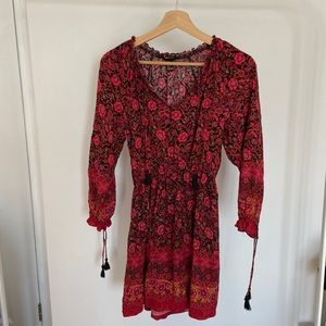 Forever 21 Festive Thanksgiving/Holiday Long Sleeve Dress w/ tassels